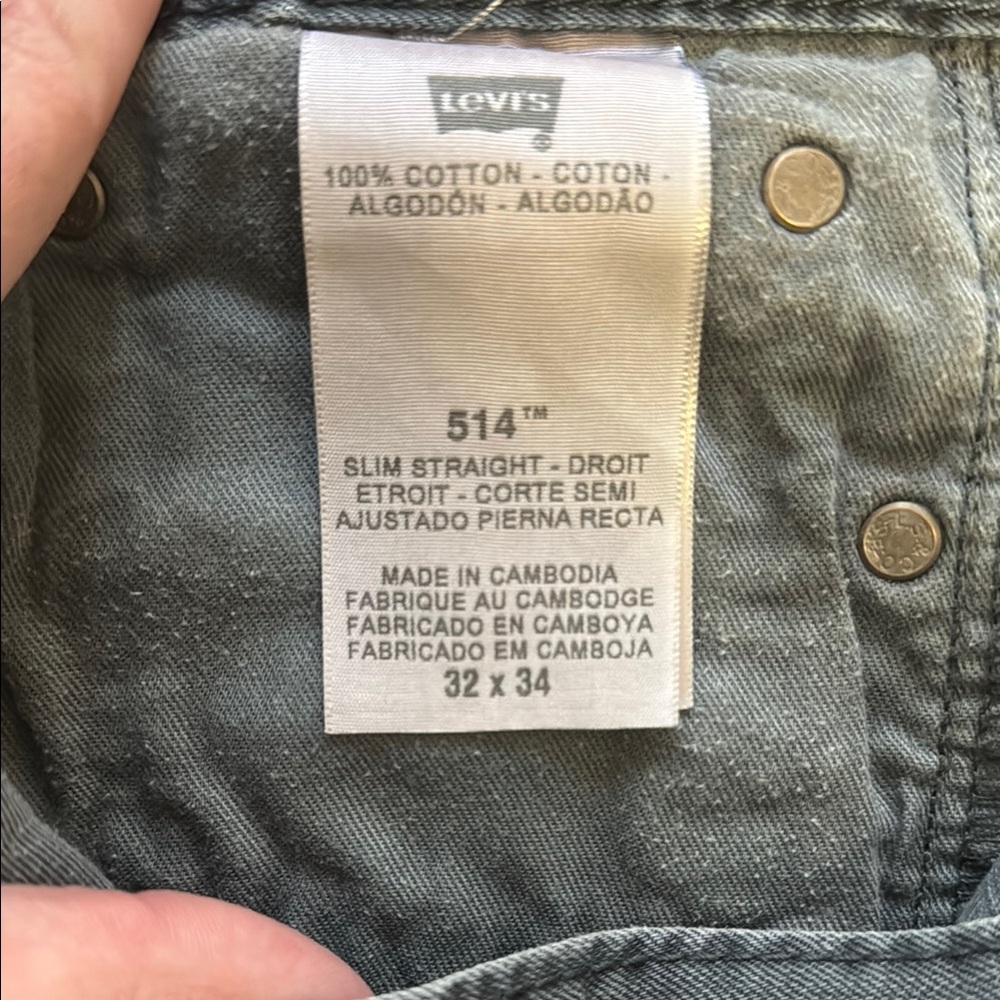 Levi's Classic Gray Slim Straight Jeans - Picture 4 of 4